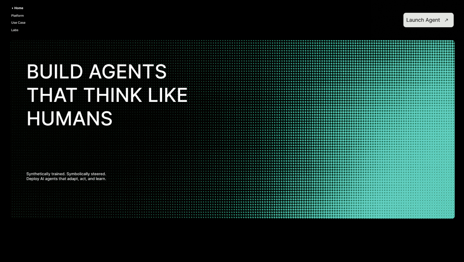 AI agents product landing page